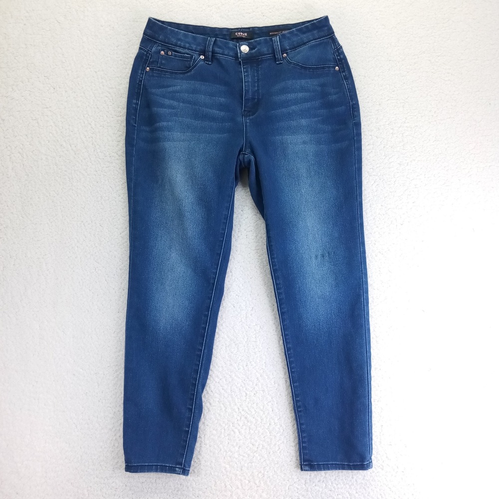 Curve Appeal Minimalist Jegging Blue Denim‎ Skinny Jeans Womens 10/30 High Rise